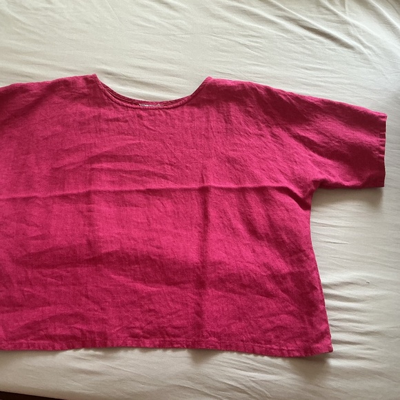 Linen top(pink) - Picture 1 of 9